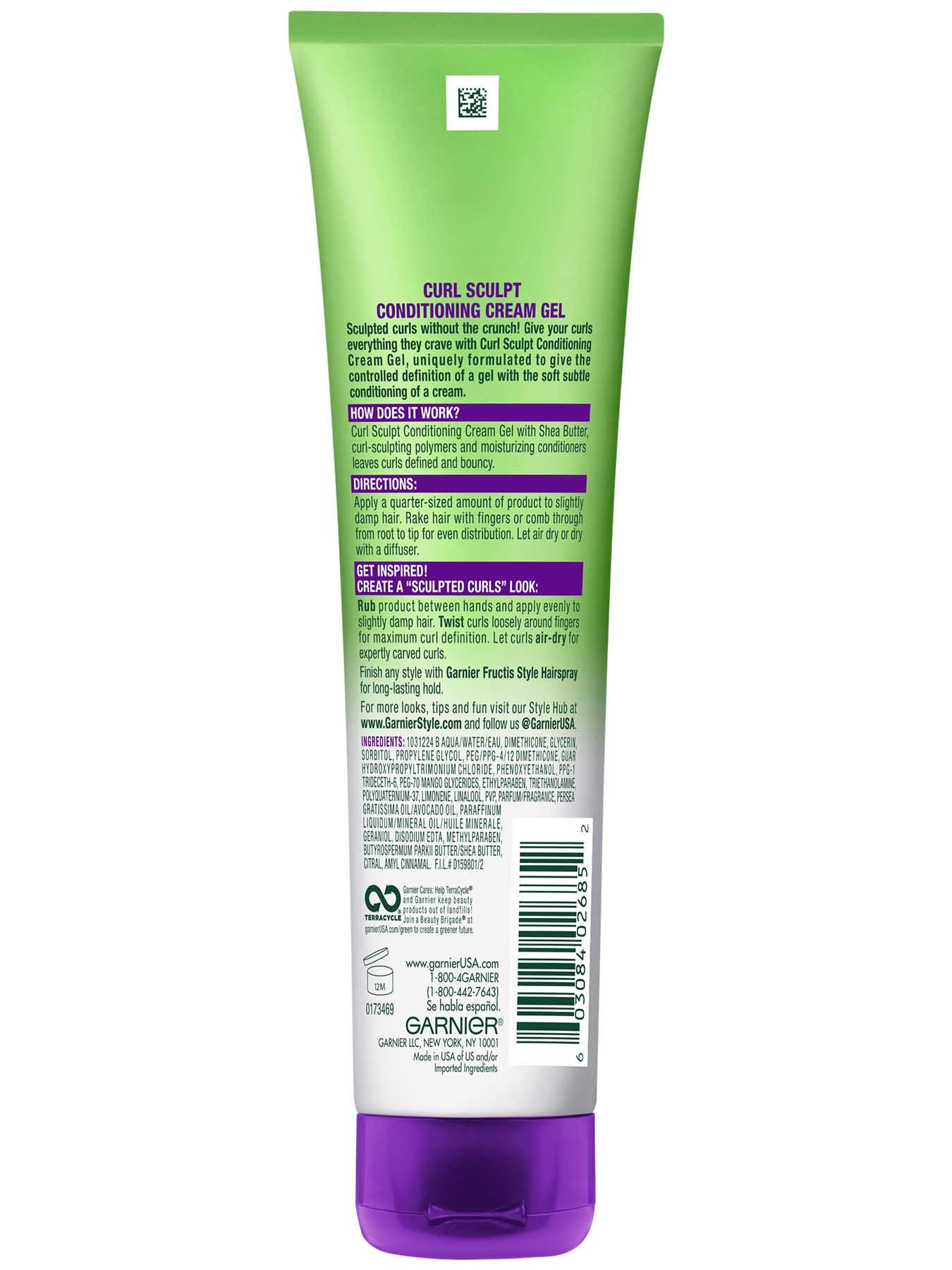 Back view of Curl Sculpt Conditioning Cream Gel.